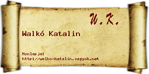 Walkó Katalin névjegykártya