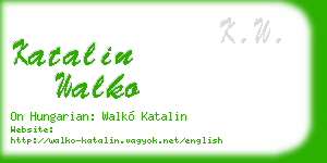 katalin walko business card