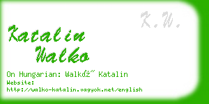 katalin walko business card